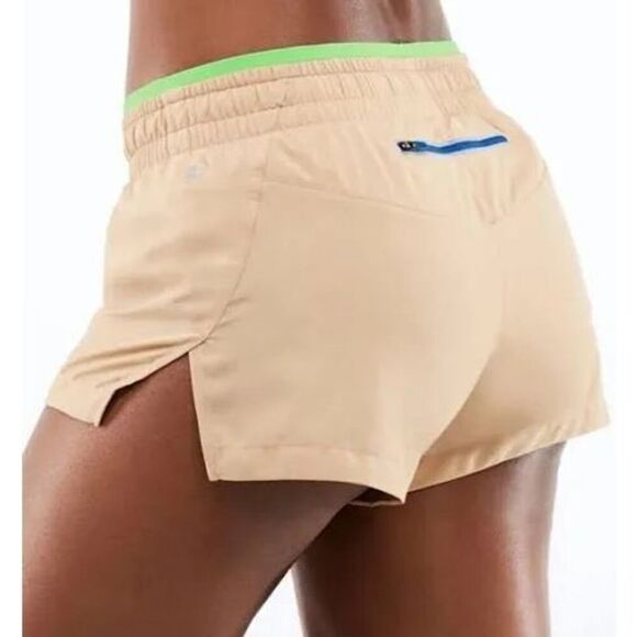 Fabletics Hali Run Breathe khaki green pop XL athletic shorts - Picture 6 of 6